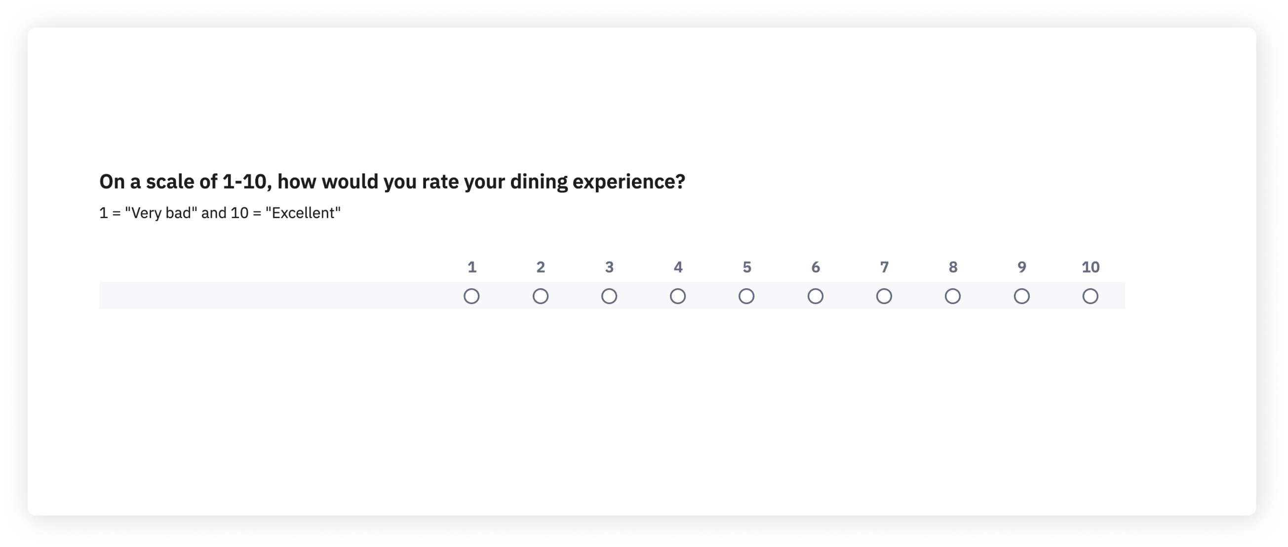 Rating scale question