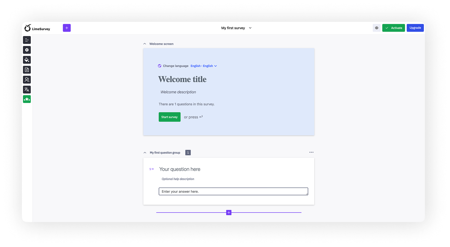 Land in survey editor