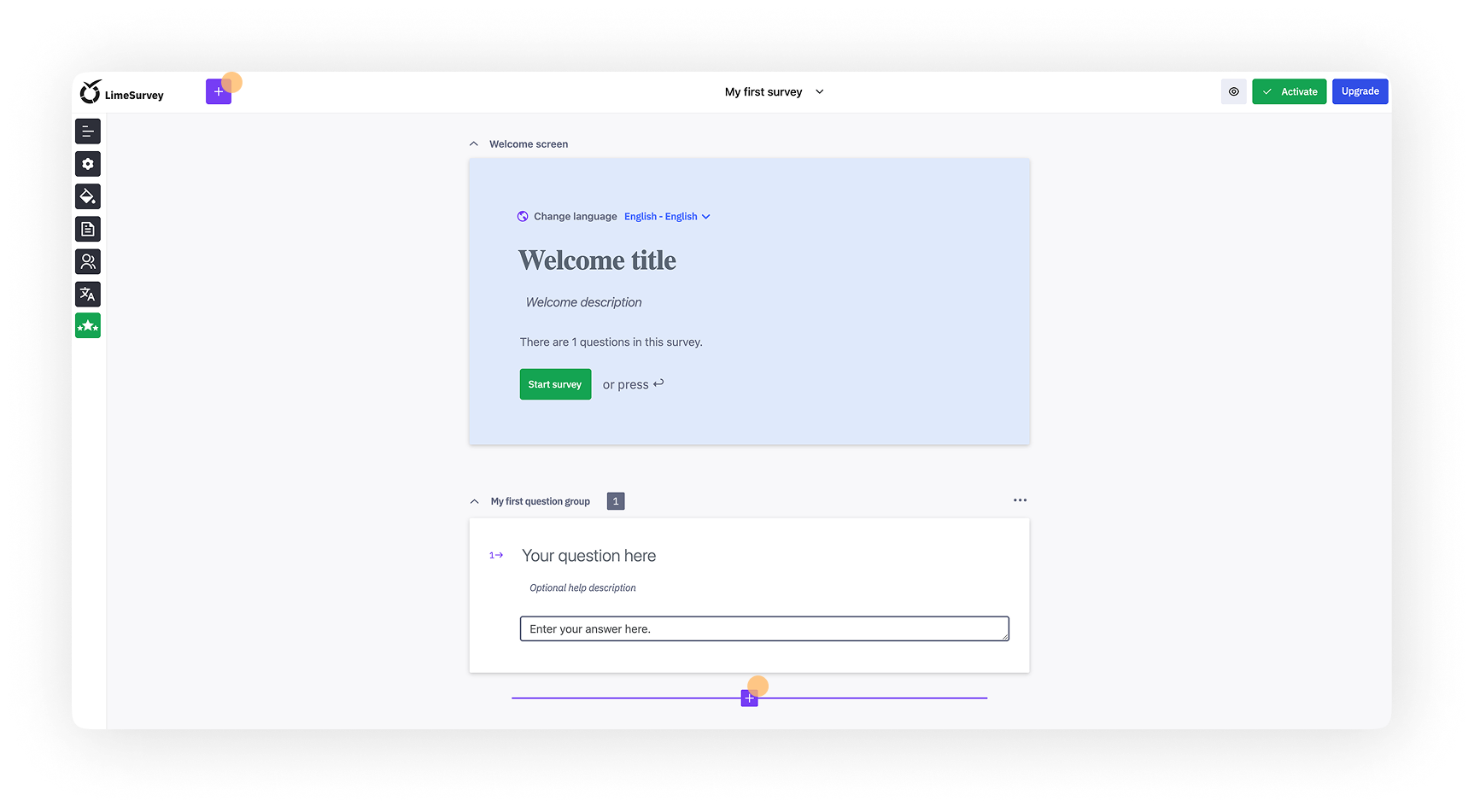 Add content to your survey