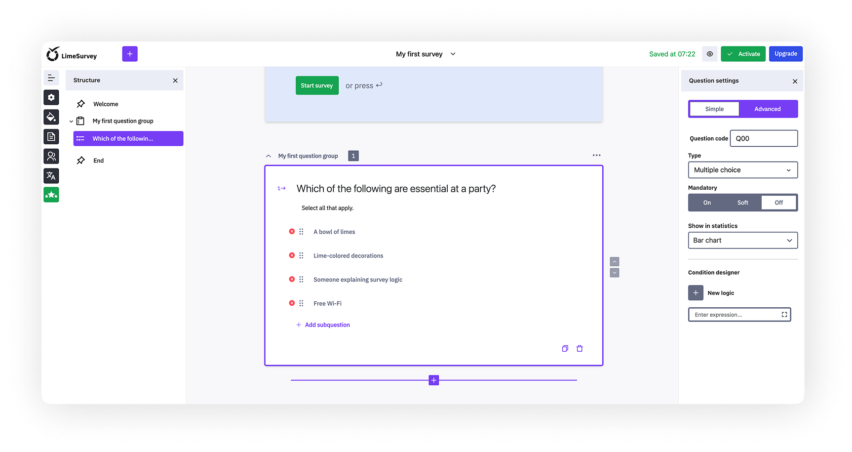 Question in edit mode