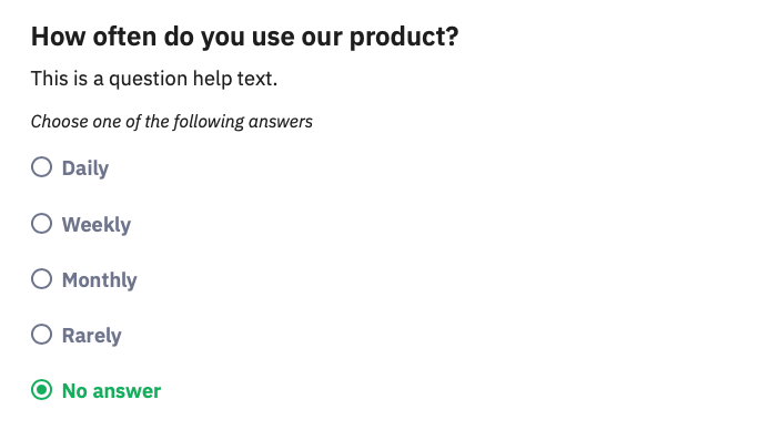 Likert Scales question survey